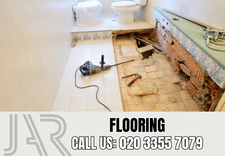 Bathroom Flooring Installation by Raynespark Bathroom Fitters